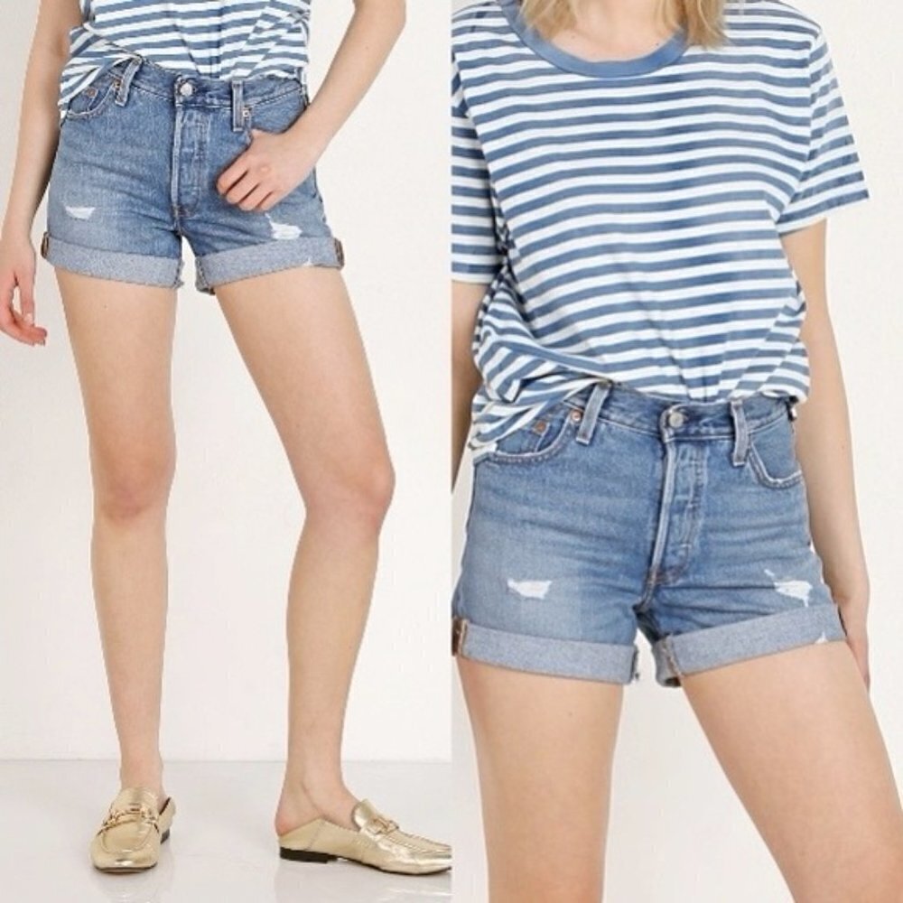 Anthropologie Levi's 501 Denim Jean Shorts Size 31